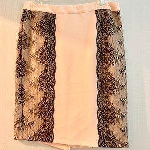 Blush Lace Pencil Skirt